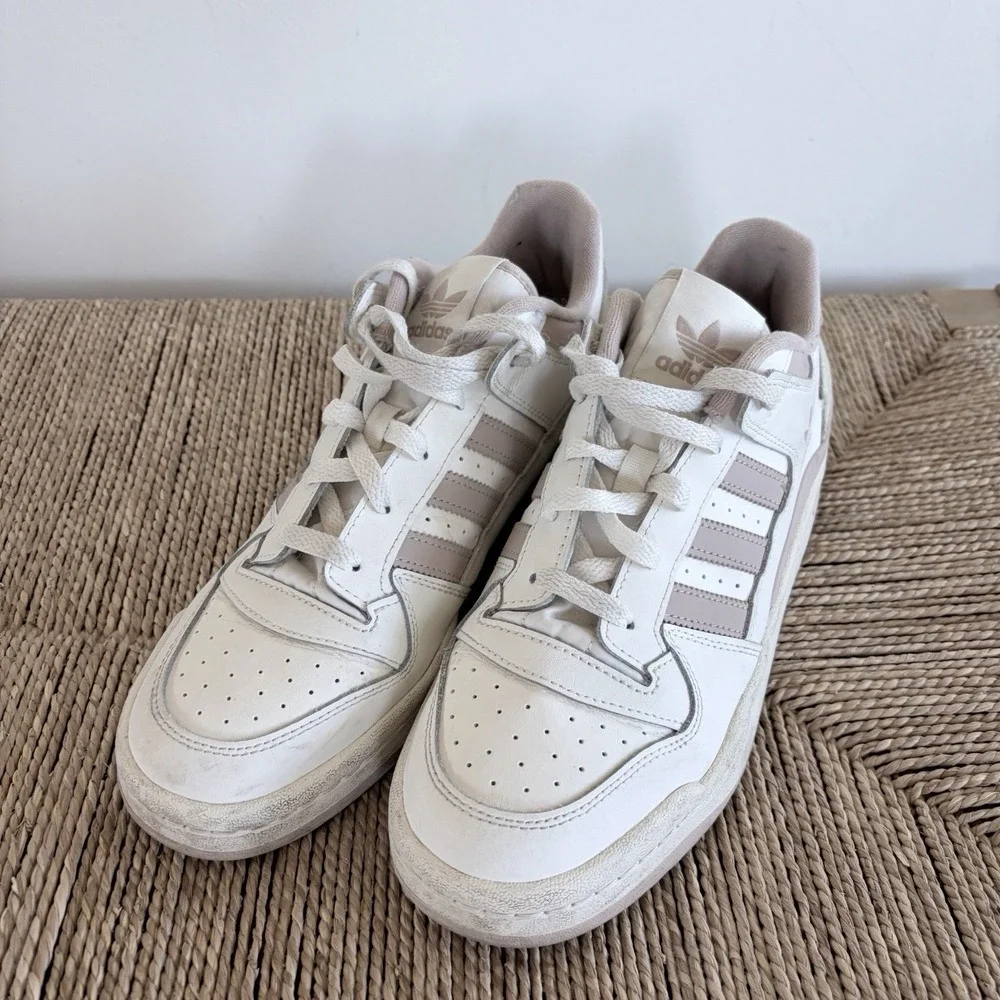 Adidas White Originals Forum Low CL Sneaker Shoe Men Sz 10.5 UK9